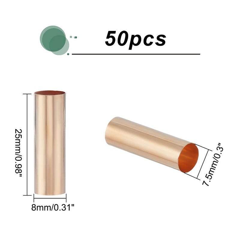 PH PandaHall 50 Pieces Golden Brass Tube Beads Ring Macrame Bead 25x8mm for DIY Sewing Craft and Macrame Wall Hanging Plant Holder Craft - Image 4